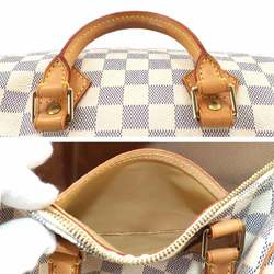 Louis Vuitton Damier Azur Speedy 25 Handbag N41534 White Gold Hardware