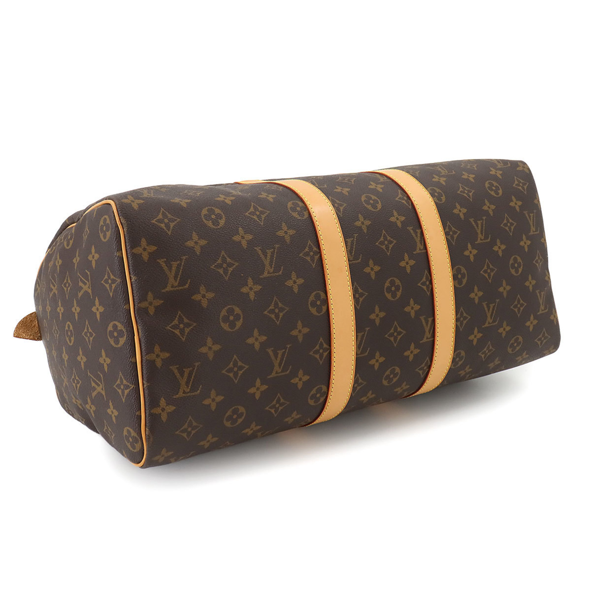 Louis Vuitton Monogram Keepall 45 Boston Bag Brown M41428