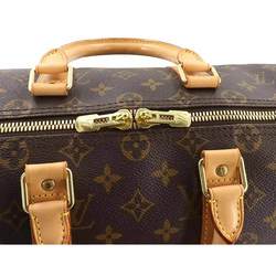 Louis Vuitton Monogram Keepall 45 Boston Bag Brown M41428