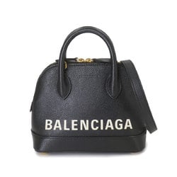 BALENCIAGA Vill Top Handle XXS 2way Hand Shoulder Bag Black Leather 550646