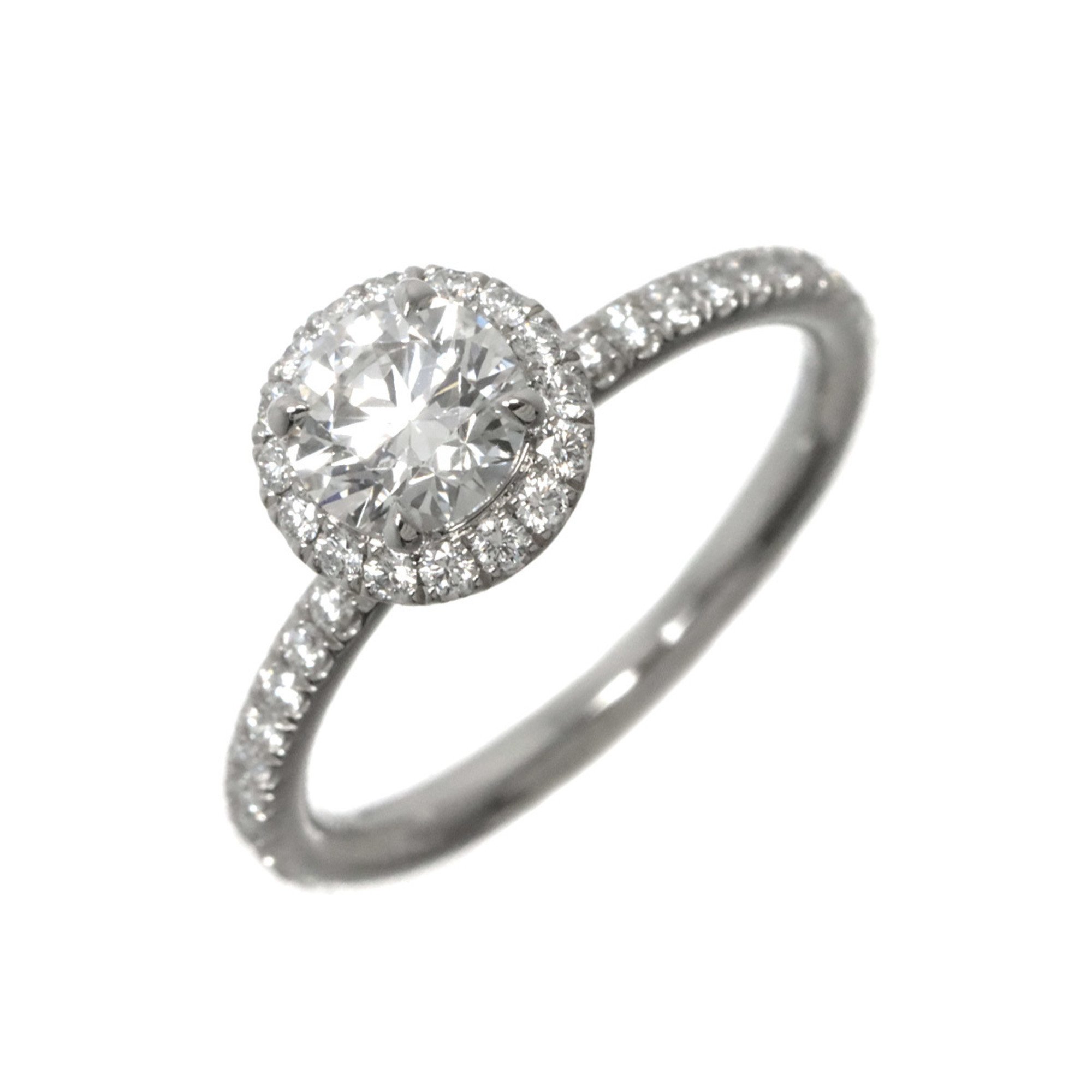 Harry Winston HARRY WINSTON Round Micro Pavé Diamond 0.54ct E/VVS2/3EX Size 6 Ring Pt Platinum HW