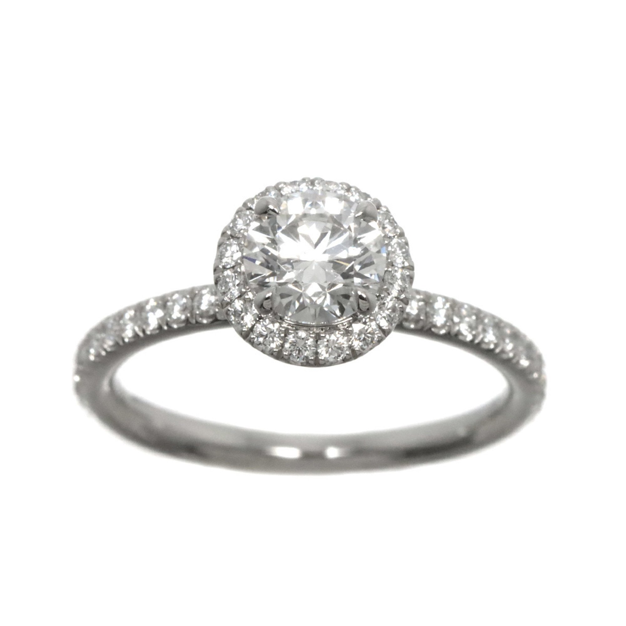 Harry Winston HARRY WINSTON Round Micro Pavé Diamond 0.54ct E/VVS2/3EX Size 6 Ring Pt Platinum HW