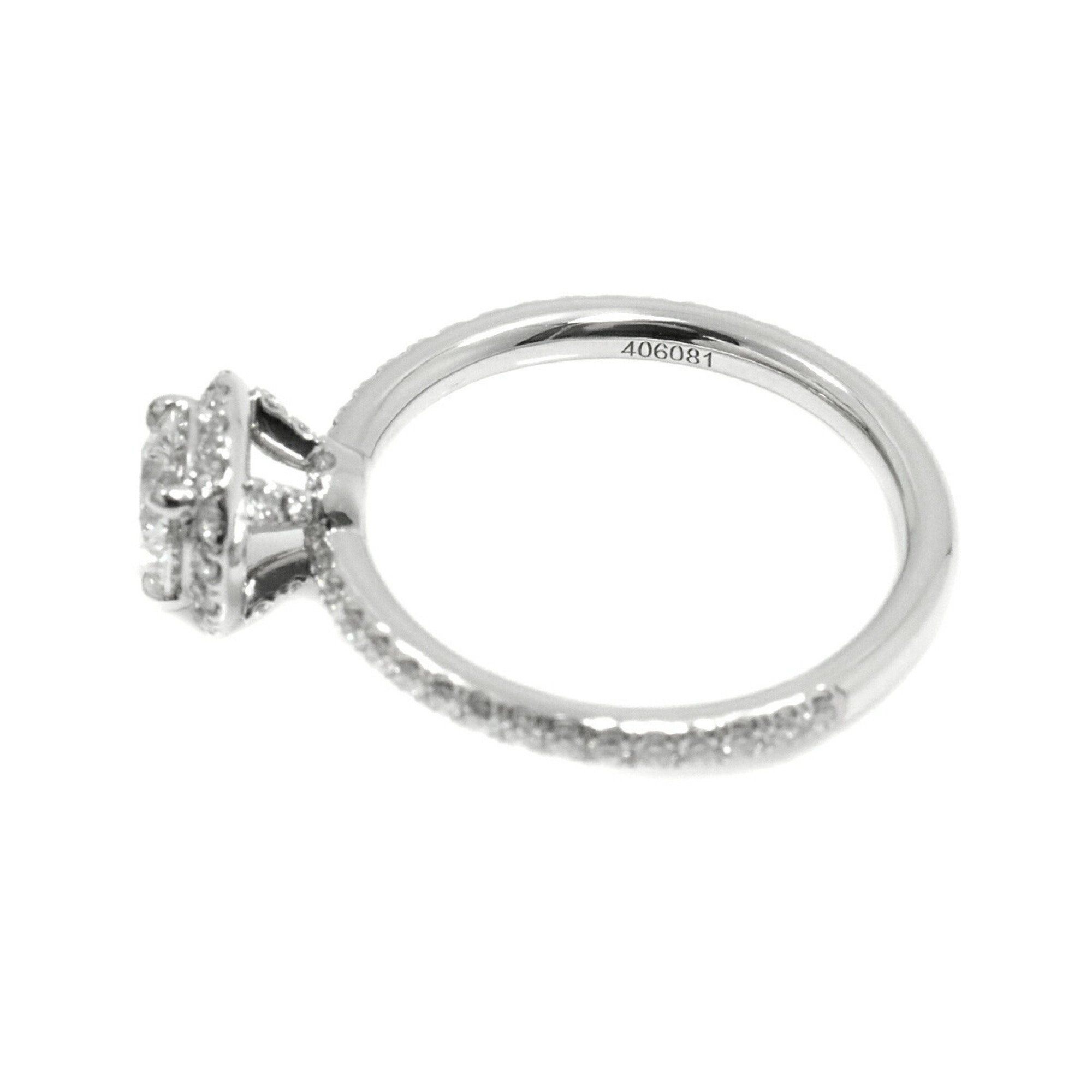 Harry Winston HARRY WINSTON Round Micro Pavé Diamond 0.54ct E/VVS2/3EX Size 6 Ring Pt Platinum HW