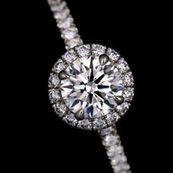 Harry Winston HARRY WINSTON Round Micro Pavé Diamond 0.54ct E/VVS2/3EX Size 6 Ring Pt Platinum HW