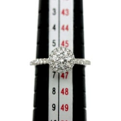 Harry Winston HARRY WINSTON Round Micro Pavé Diamond 0.54ct E/VVS2/3EX Size 6 Ring Pt Platinum HW