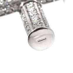 BVLGARI Latin Cross Diamond Necklace 52cm K18 WG White Gold 750