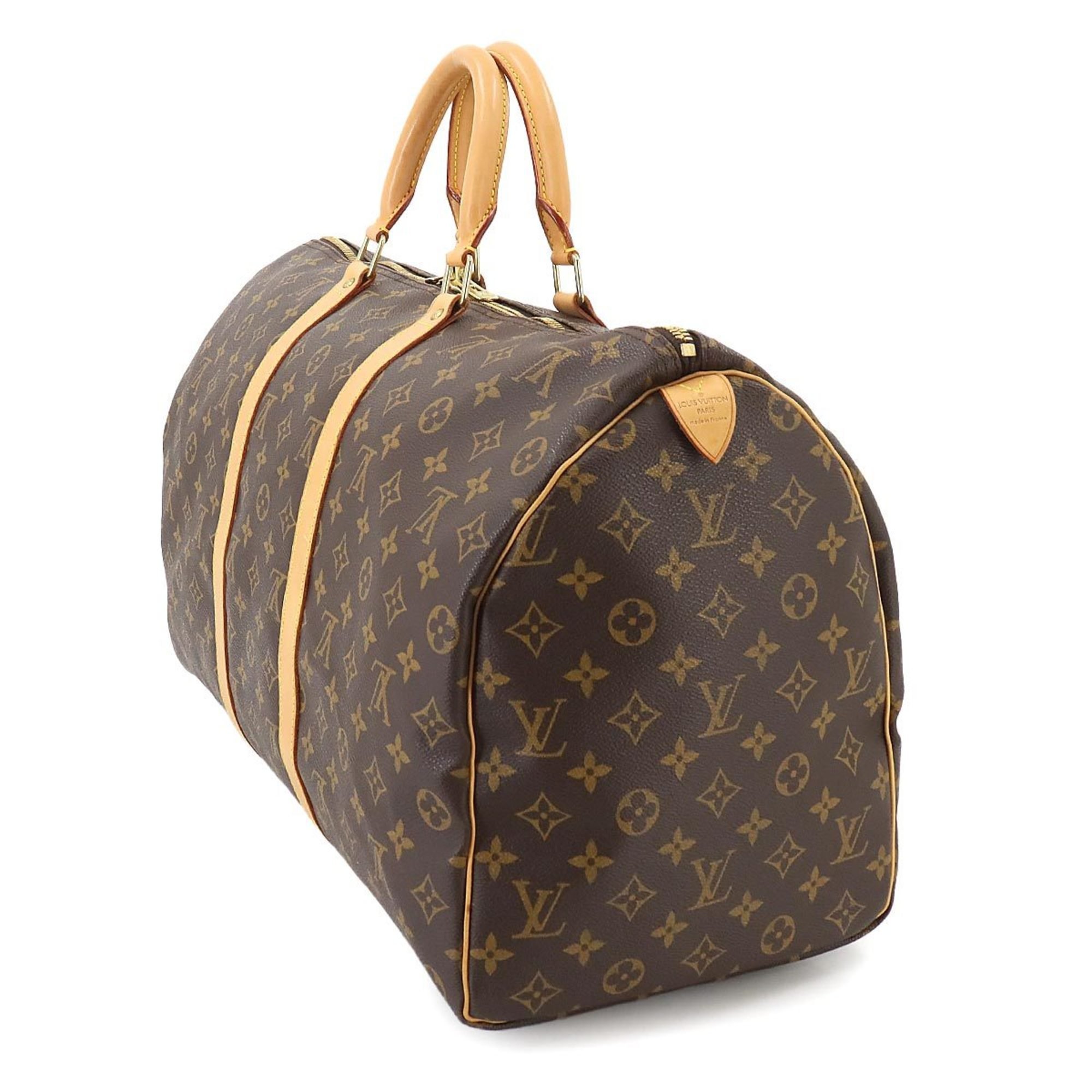 Louis Vuitton Monogram Keepall 50 Boston Bag Brown M41426