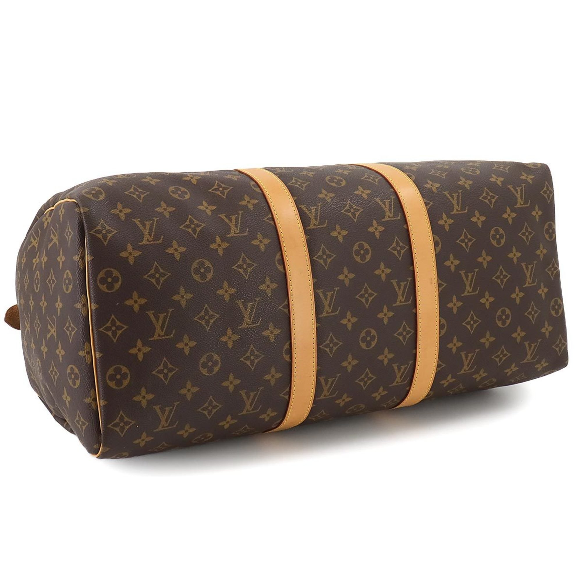 Louis Vuitton Monogram Keepall 50 Boston Bag Brown M41426