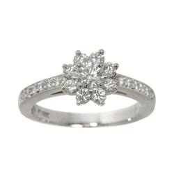 Tiffany & Co. Flora size 8 ring, diamond, platinum, flower Diamond Ring