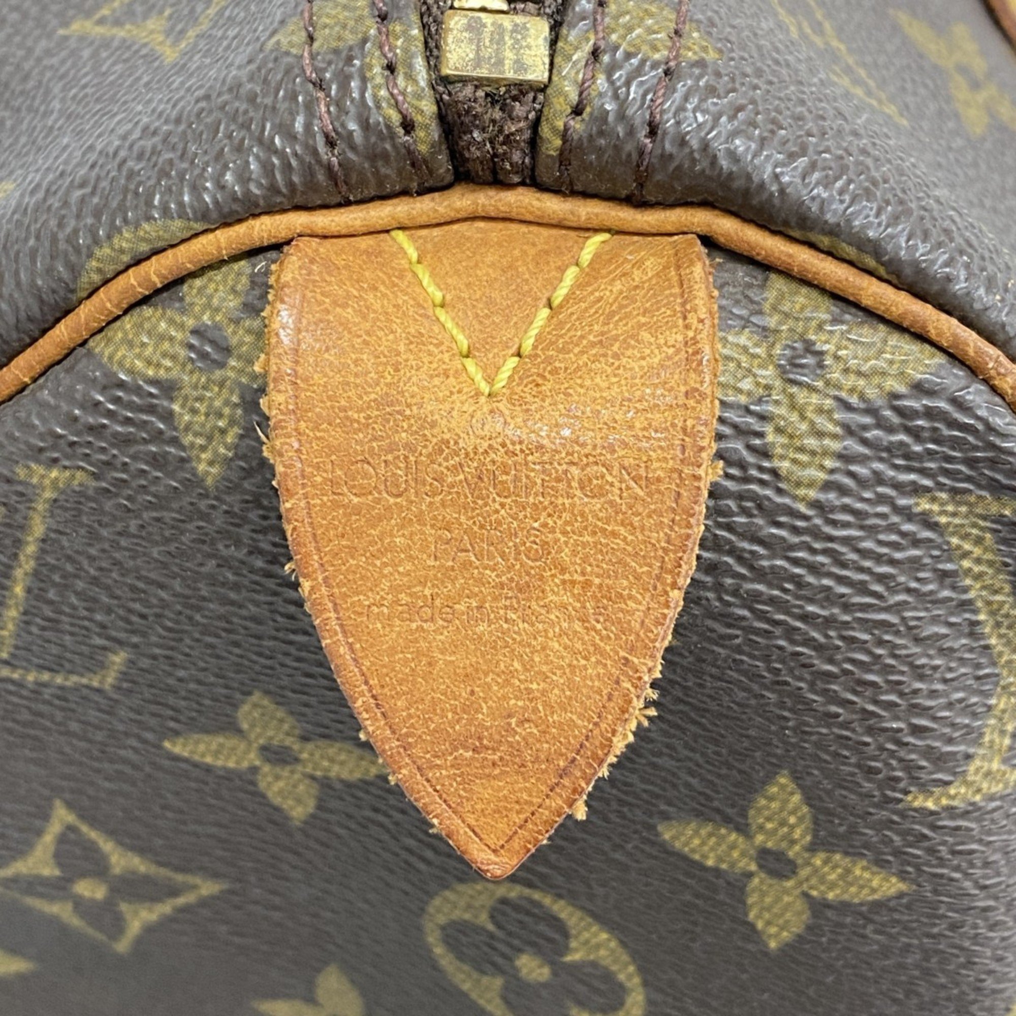 Louis Vuitton Handbag Monogram Speedy 30 M41108 Brown Ladies