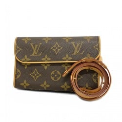 Louis Vuitton Waist Bag Monogram Pochette Florentine M51855 Brown Women's