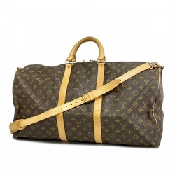 Louis Vuitton Boston Bag Monogram Keepall Bandouliere 55 M41414 Brown Men's Women's