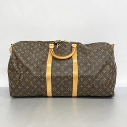 Louis Vuitton Boston Bag Monogram Keepall Bandouliere 55 M41414 Brown Men's Women's