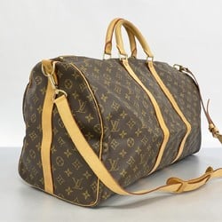 Louis Vuitton Boston Bag Monogram Keepall Bandouliere 55 M41414 Brown Men's Women's