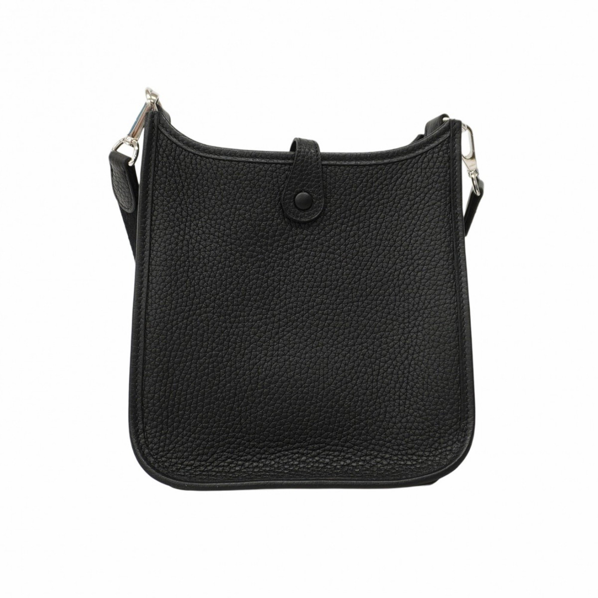 Hermes Shoulder Bag Evelyn TPM Taurillon Clemence Black Z Stamp Ladies