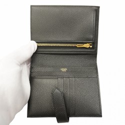 Hermes Wallet Bearn Compact Veau Epsom Black C Stamp Men's Women's