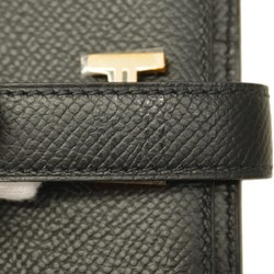 Hermes Wallet Bearn Compact Veau Epsom Black C Stamp Men's Women's