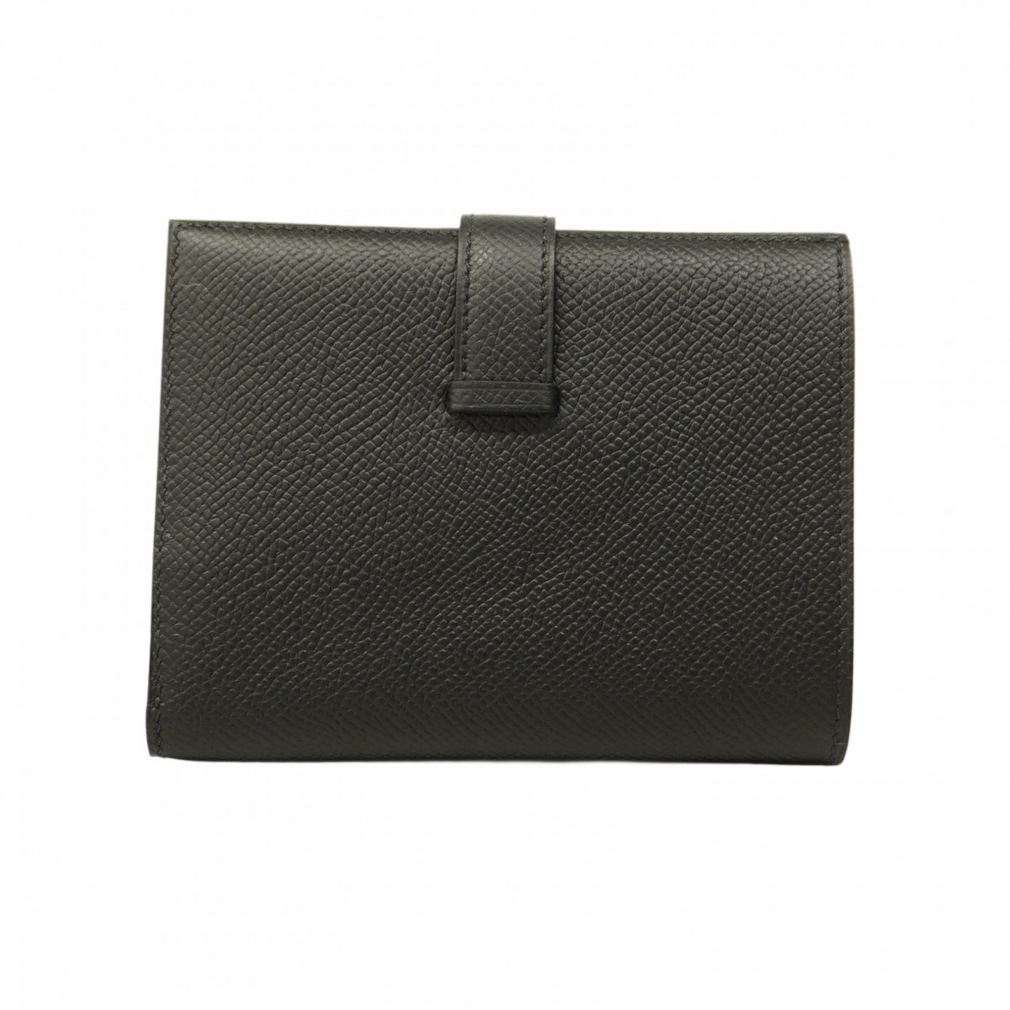 Hermes Wallet Bearn Compact Veau Epsom Black C Stamp Men's Women's