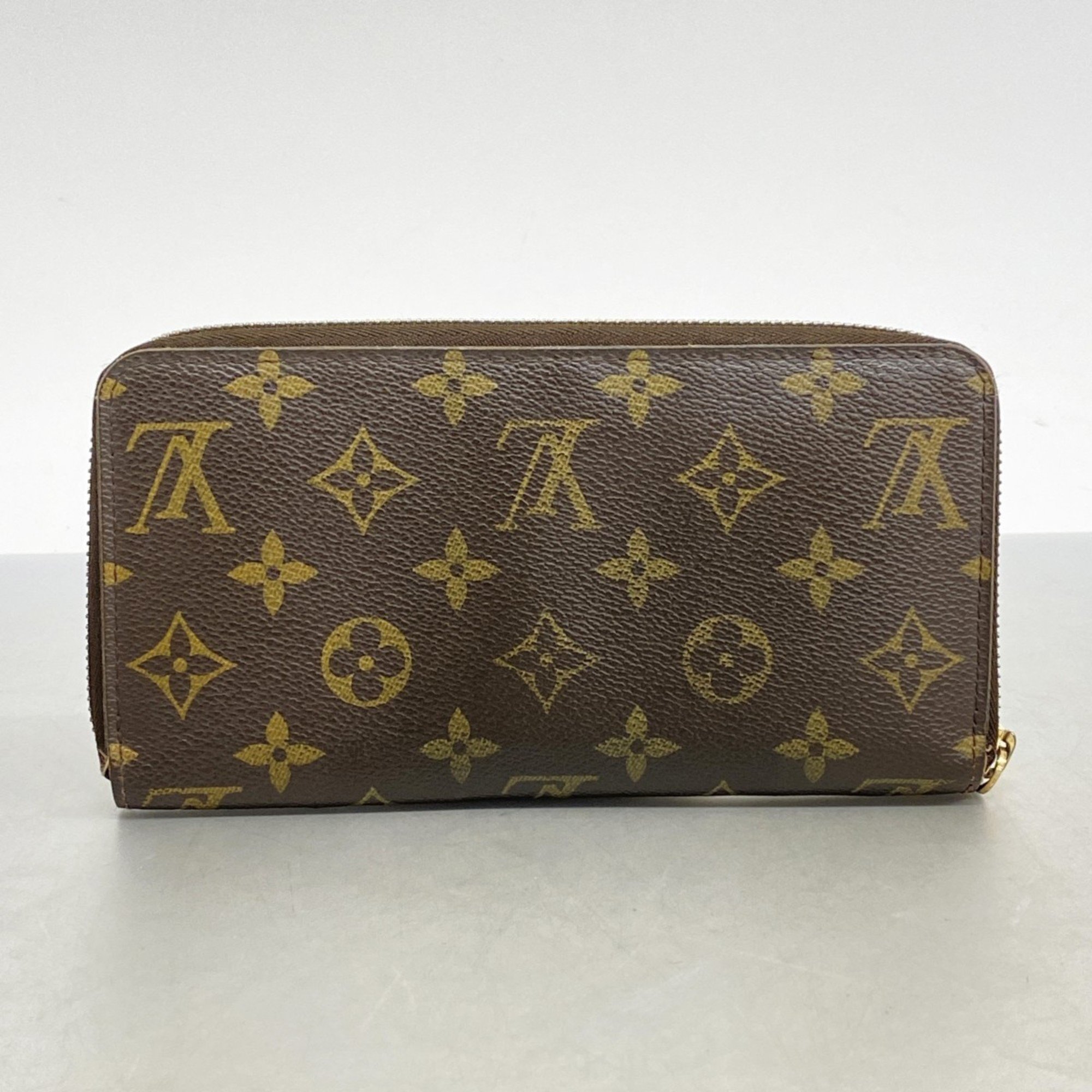 Louis Vuitton Long Wallet Monogram Zippy M60017 Brown Men's Women's