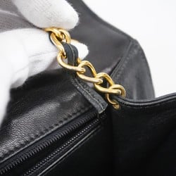 Chanel Shoulder Bag Chain Lambskin Black Women's