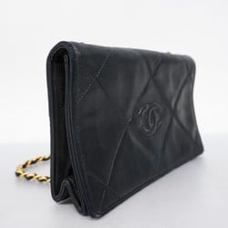 Chanel Shoulder Bag Chain Lambskin Black Women's