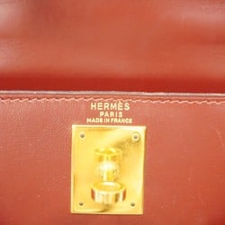 Hermes handbag Kelly 28 box calf Bordeaux 〇R engraved ladies