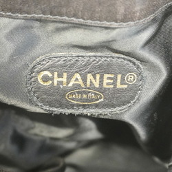 Chanel Shoulder Bag Chain Leather Black Women's