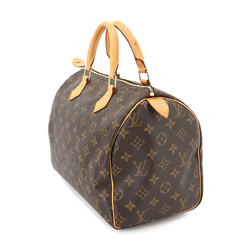 Louis Vuitton Monogram Speedy 30 Handbag Brown M41108 Gold Hardware