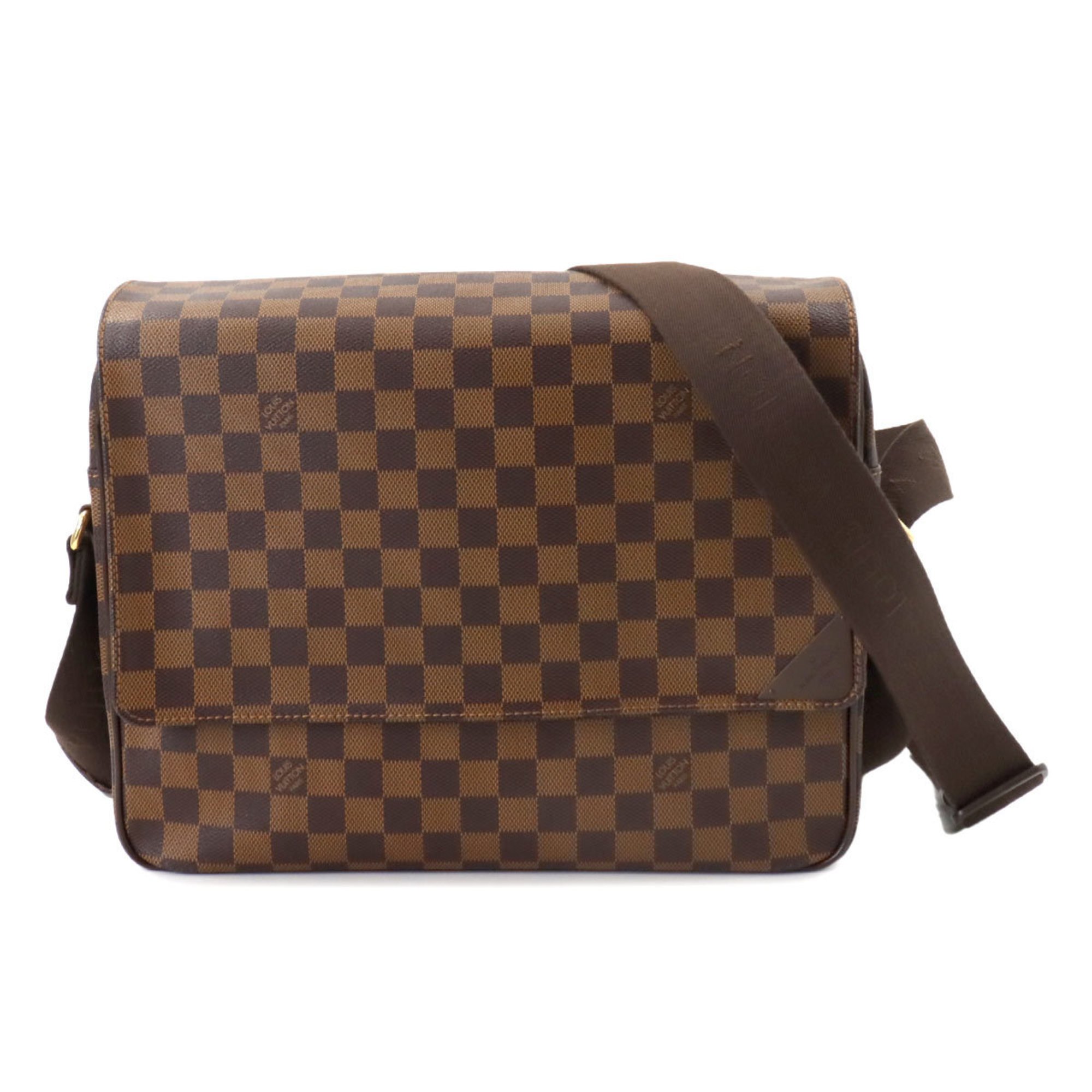 Louis Vuitton Damier Shelton MM Shoulder Bag Ebene Brown N41149