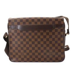 Louis Vuitton Damier Shelton MM Shoulder Bag Ebene Brown N41149