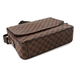 Louis Vuitton Damier Shelton MM Shoulder Bag Ebene Brown N41149