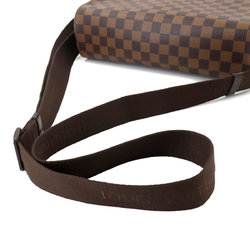 Louis Vuitton Damier Shelton MM Shoulder Bag Ebene Brown N41149