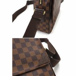 Louis Vuitton Damier Shelton MM Shoulder Bag Ebene Brown N41149