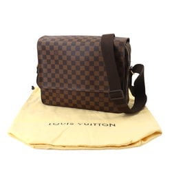 Louis Vuitton Damier Shelton MM Shoulder Bag Ebene Brown N41149