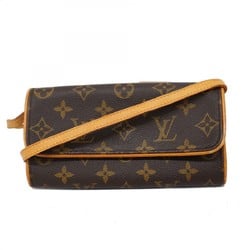 Louis Vuitton Shoulder Bag Monogram Pochette Twin PM M51854 Brown Women's