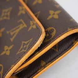 Louis Vuitton Shoulder Bag Monogram Pochette Twin PM M51854 Brown Women's