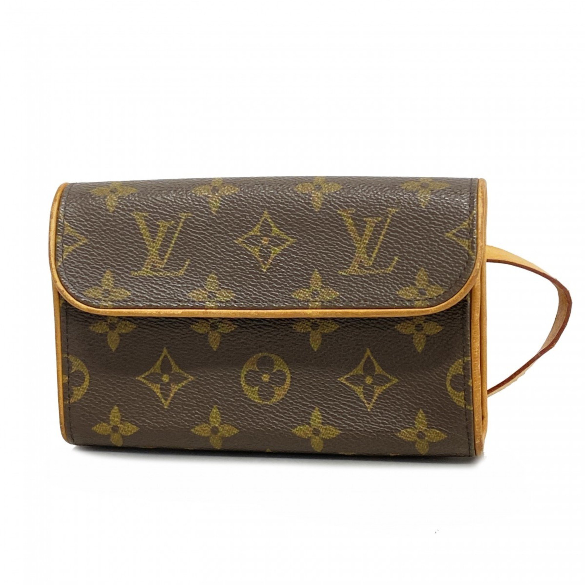 Louis Vuitton Waist Bag Monogram Pochette Florentine M51855 Brown Women's