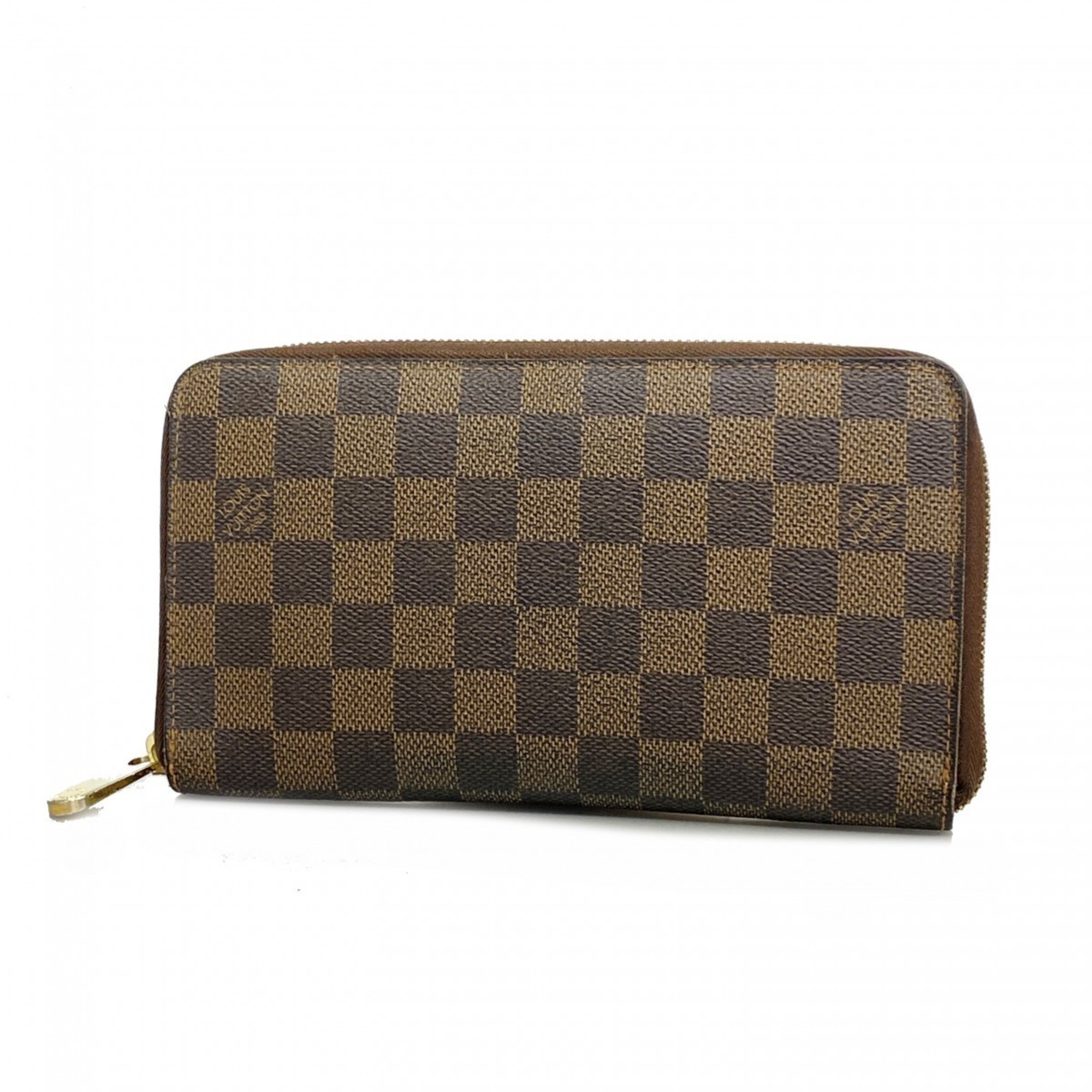 Louis Vuitton Long Wallet Damier Zippy Organizer N60003 Ebene Ladies