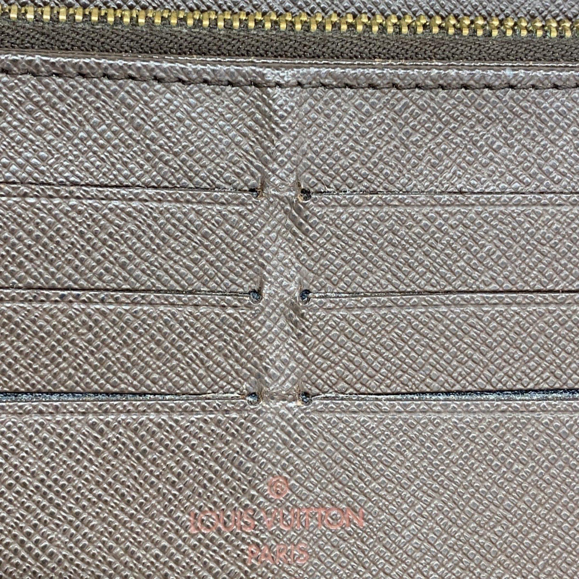 Louis Vuitton Long Wallet Damier Zippy Organizer N60003 Ebene Ladies