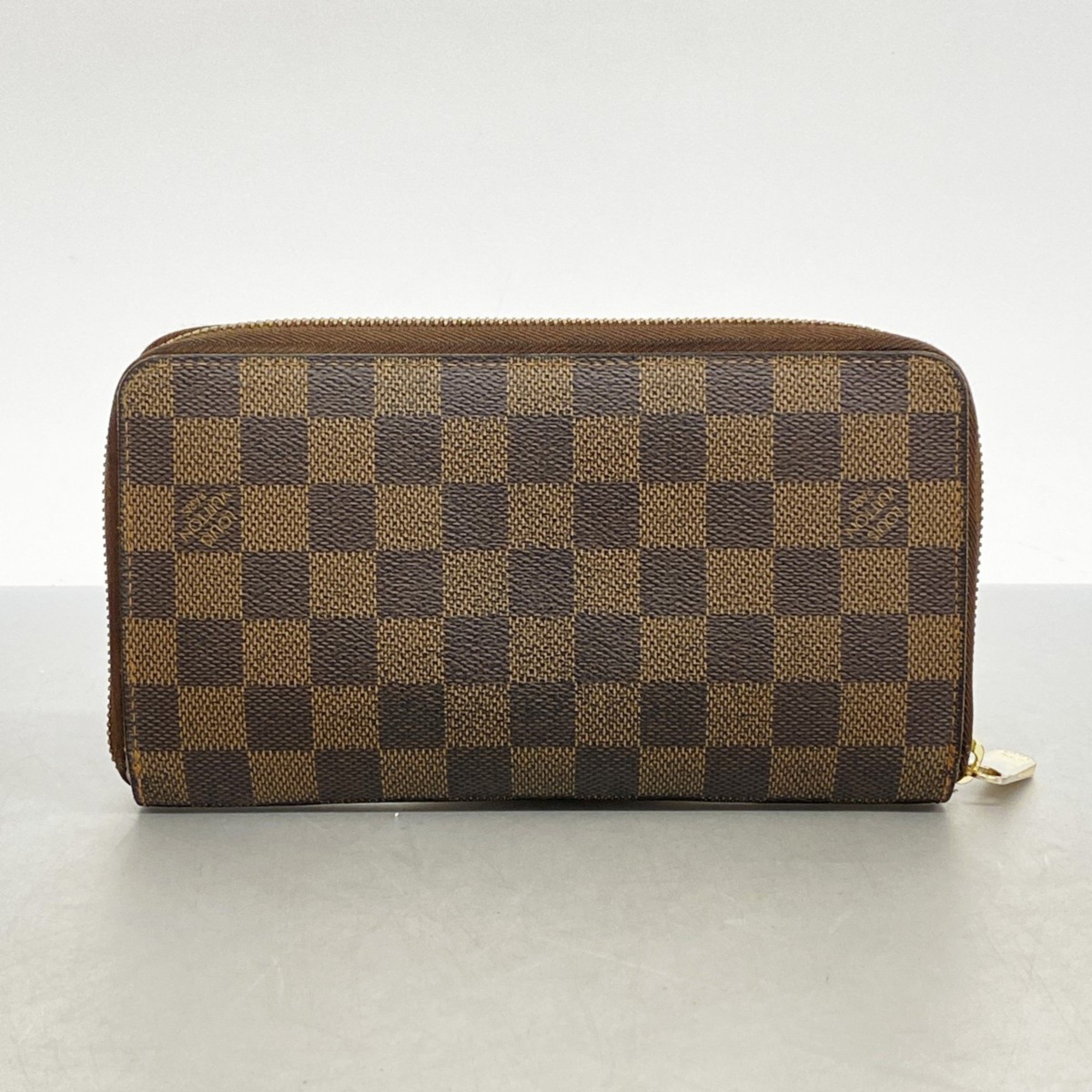 Louis Vuitton Long Wallet Damier Zippy Organizer N60003 Ebene Ladies