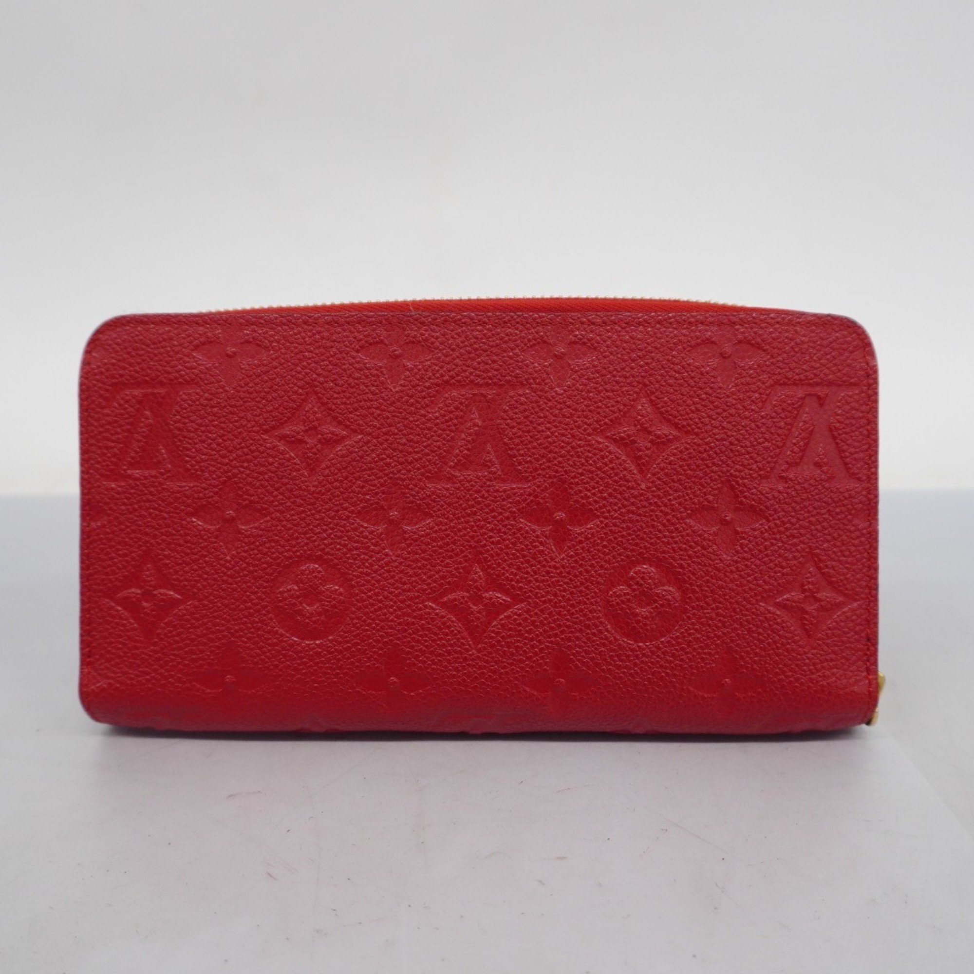 Louis Vuitton Long Wallet Monogram Empreinte Zippy M60737 Cerise Ladies