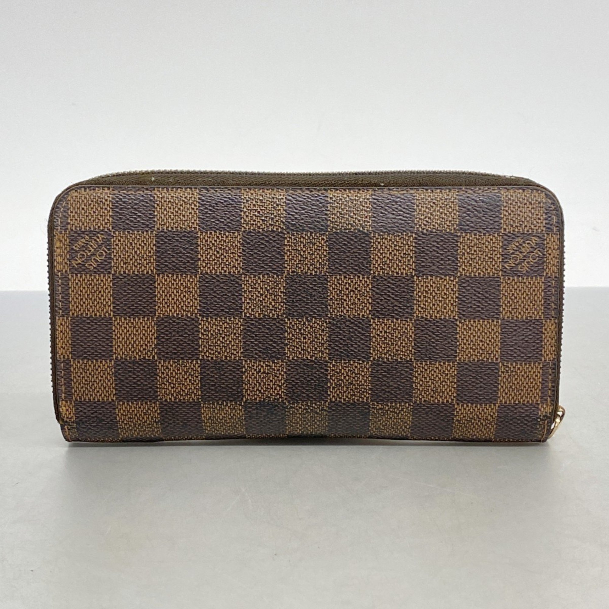 Louis Vuitton Long Wallet Damier Zippy N60015 Brown Men's Women's