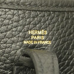 Hermes Shoulder Bag Evelyn TPM Taurillon Clemence Black W Engraved Ladies