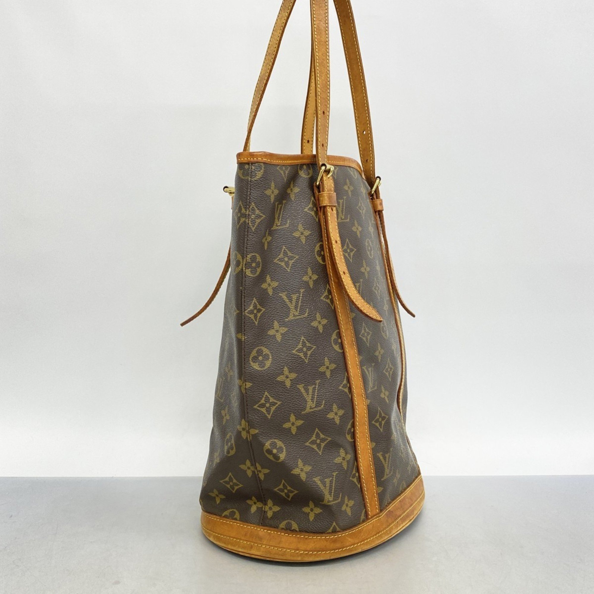 Louis Vuitton Tote Bag Monogram Bucket GM M42236 Brown Women's