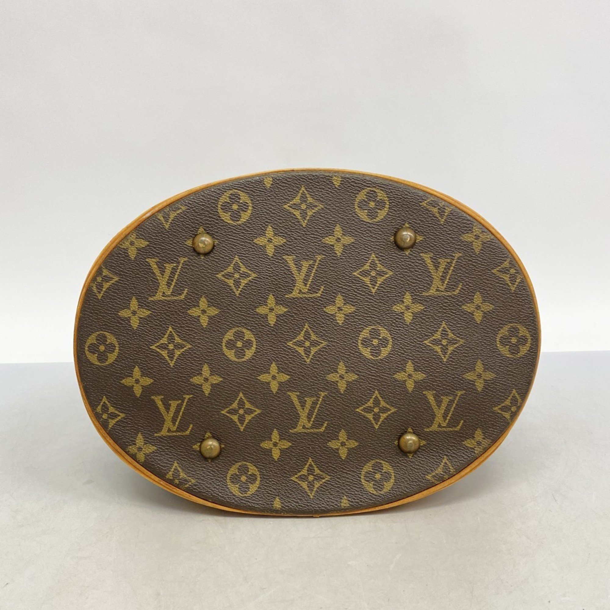 Louis Vuitton Tote Bag Monogram Bucket GM M42236 Brown Women's