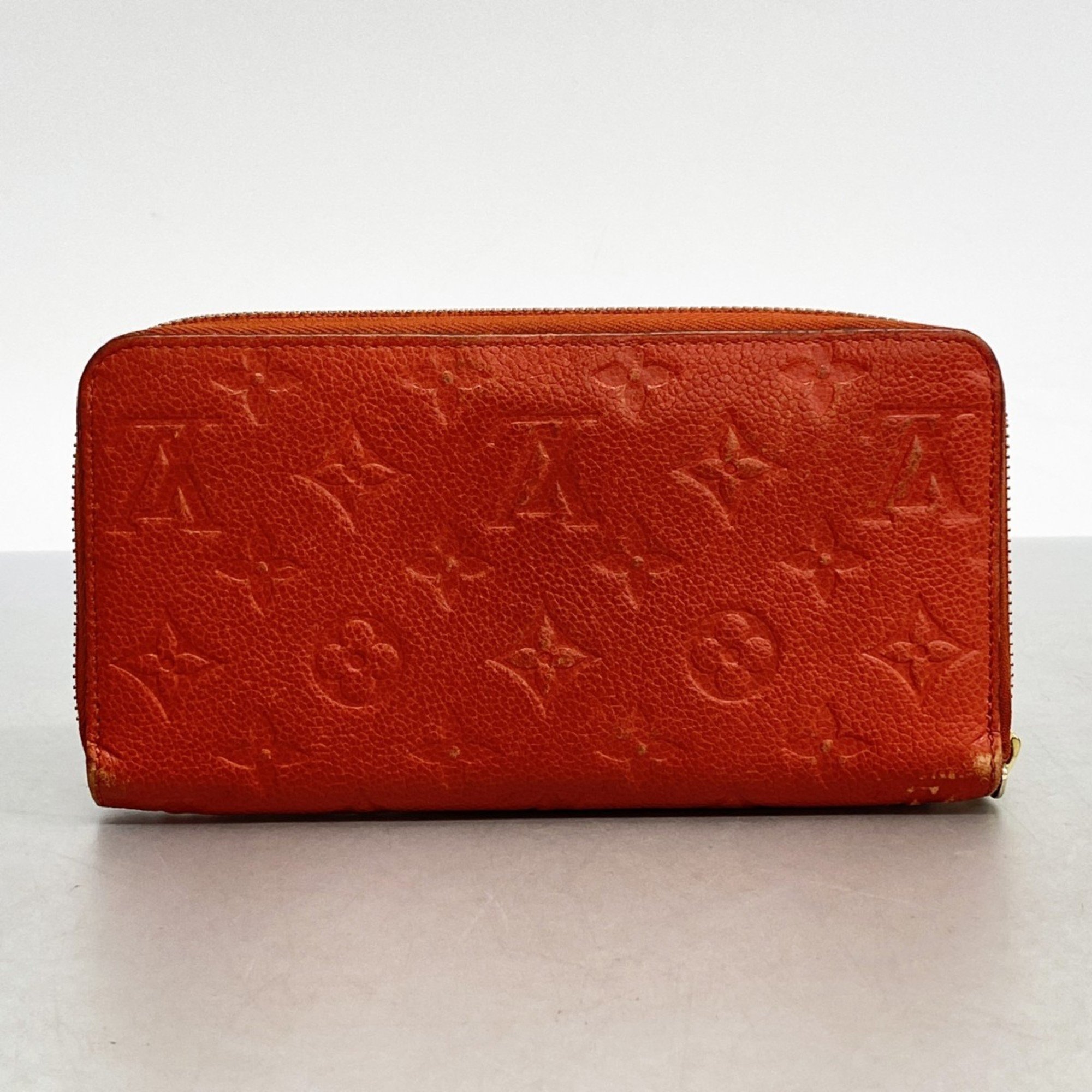 Louis Vuitton Long Wallet Monogram Empreinte Zippy M60737 Cerise Ladies