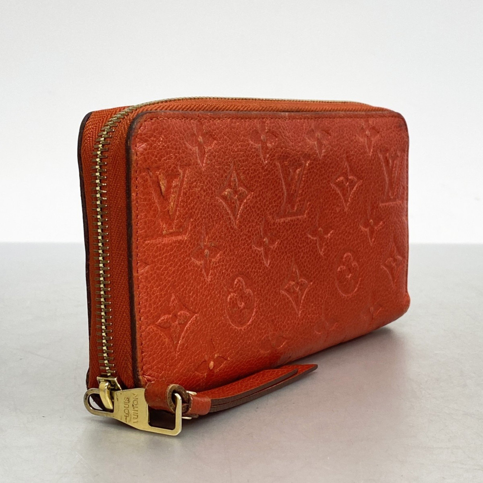 Louis Vuitton Long Wallet Monogram Empreinte Zippy M60737 Cerise Ladies