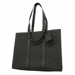 Louis Vuitton Tote Bag Taurillon Monogram Sac Plat 24H M24786 Black Men's Women's