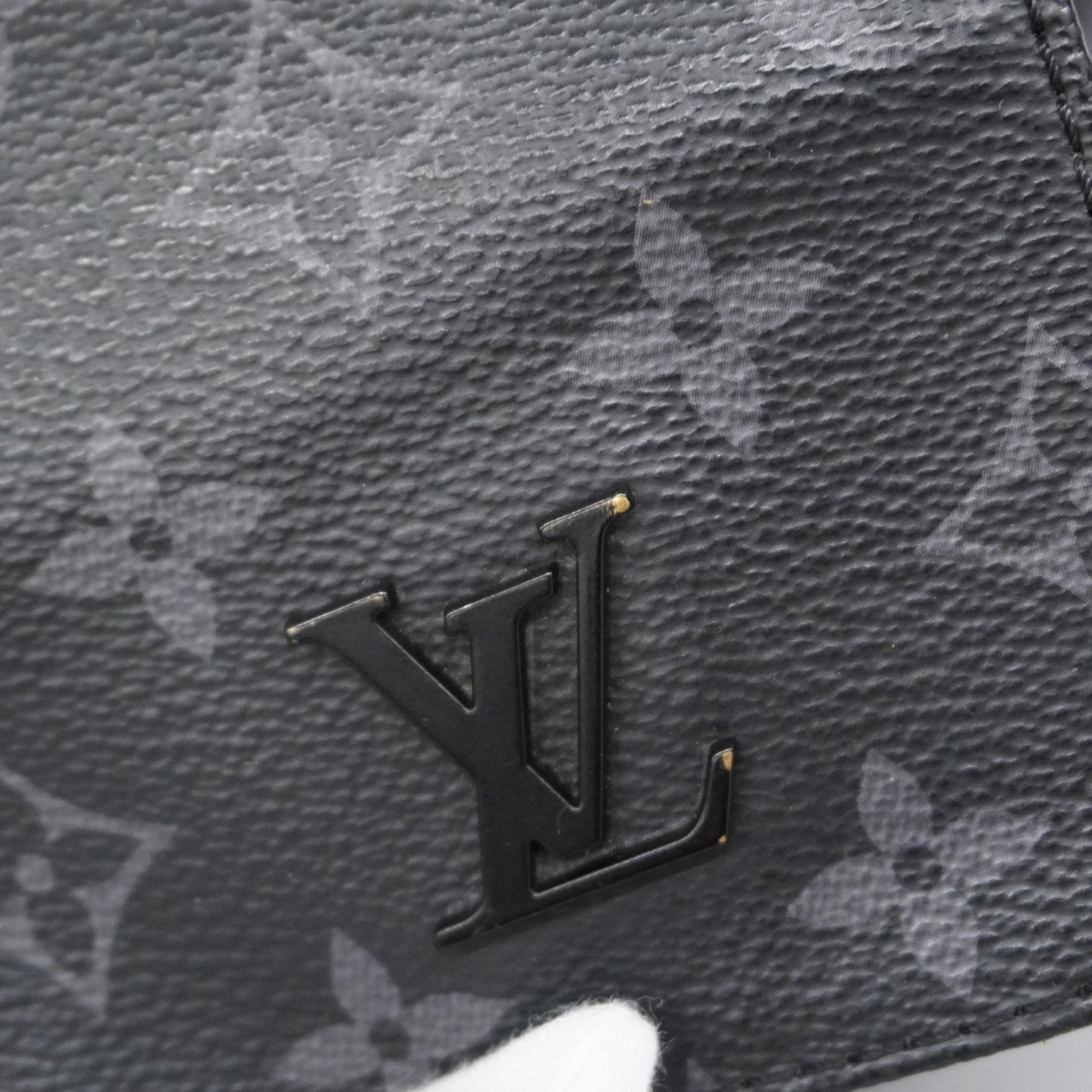 Louis Vuitton Shoulder Bag Monogram Eclipse District PM NV3 M46255 Black Men's