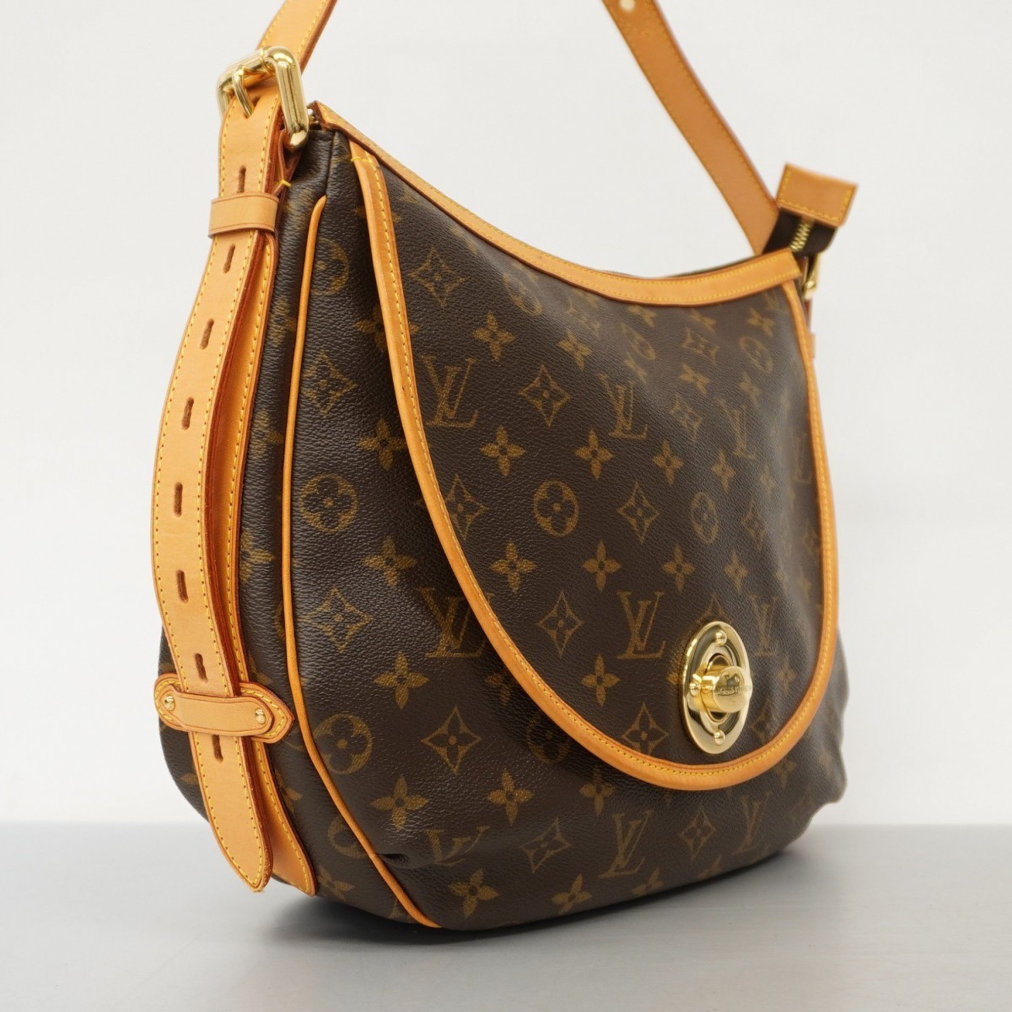 Louis Vuitton Shoulder Bag Monogram Turam GM M40075 Brown Ladies